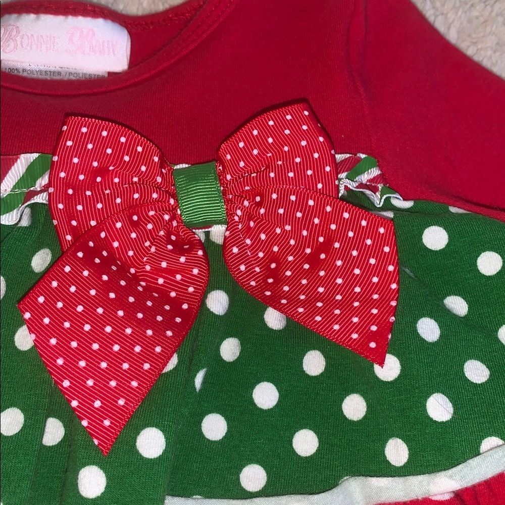 Bonnie Baby Christmas Holiday Tunic Top EUC 24M - Picture 4 of 9